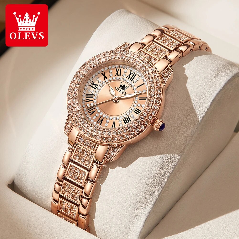 Jewelry Watches For Women - Женские кварцевые часы с бриллиантами OLEVS,