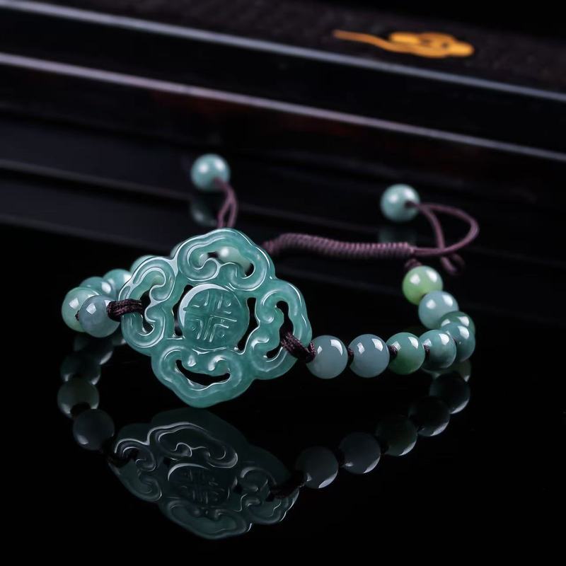 The Jewelry & Watches - Браслет из натурального жадеита класса А,