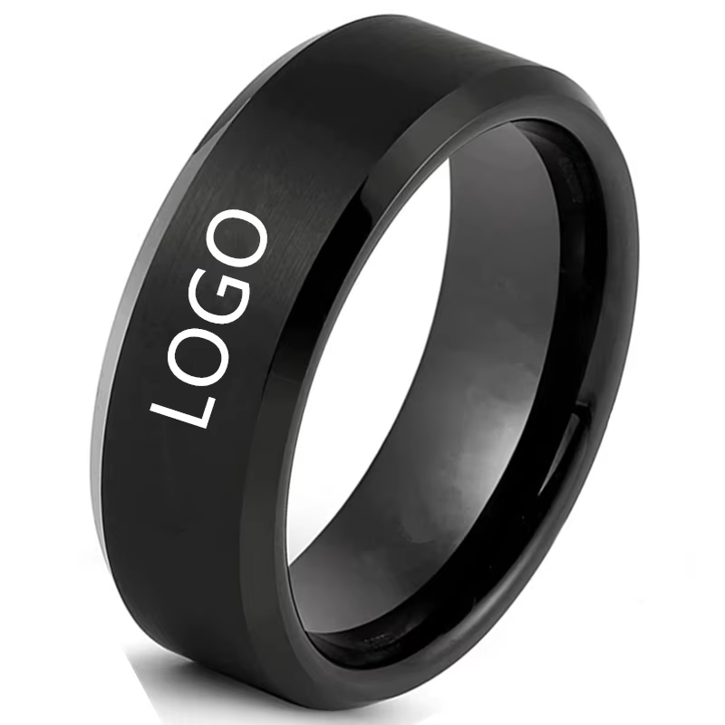 Titanium Steel Ring - Мужское кольцо с индивидуальным логотипом, титановые
