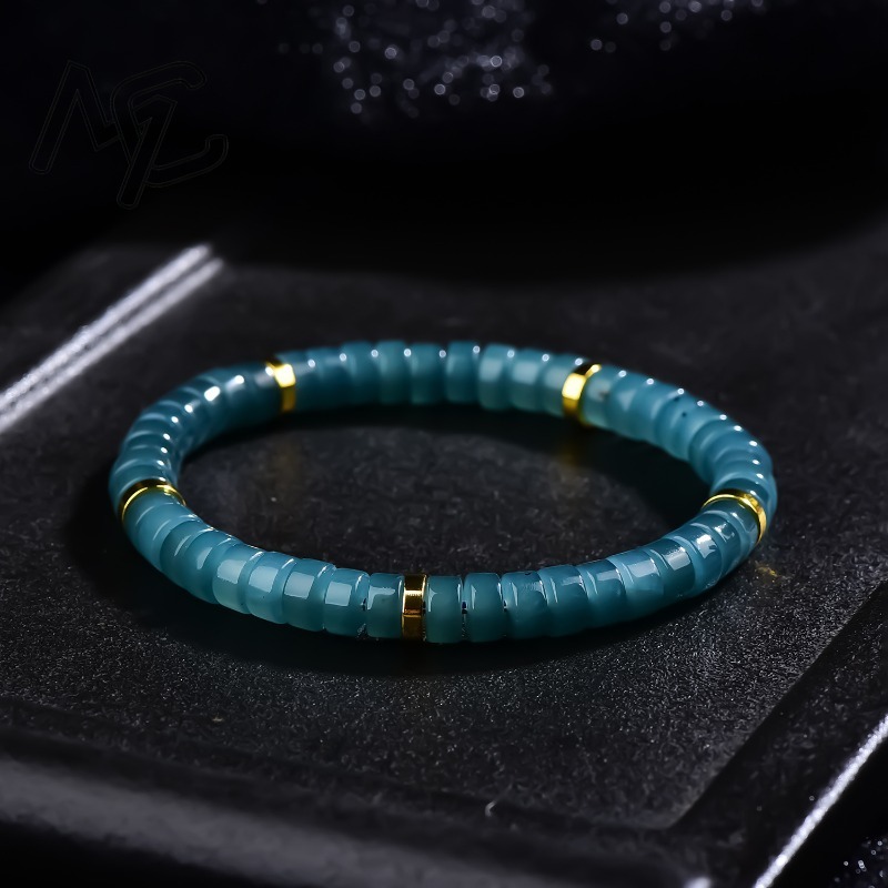 The Jewelry & Watches - Браслет из натурального жадеита с бусинами-абакусами