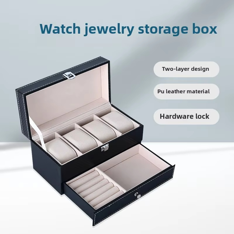Коробка для часов на 4 слота,  – обзор и цена Jewelry Watches Box