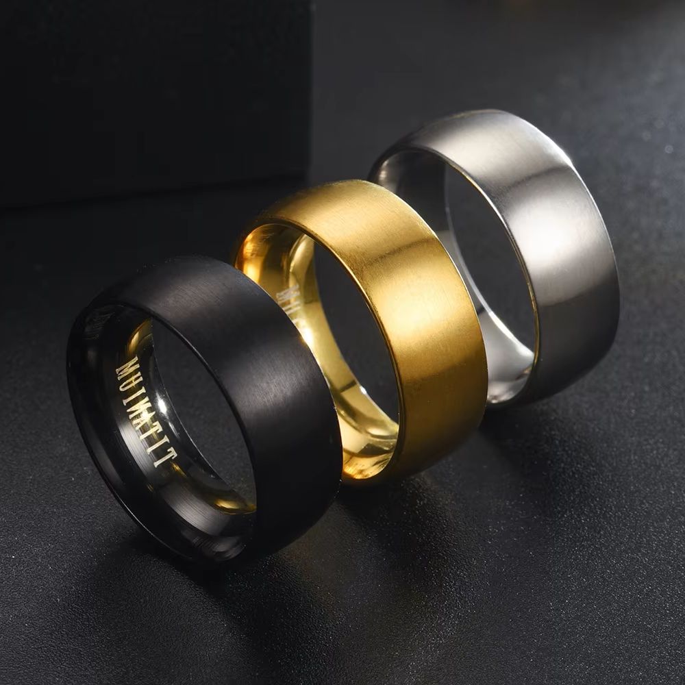 Классическое мужское кольцо из – обзор и цена Titanium Steel Ring